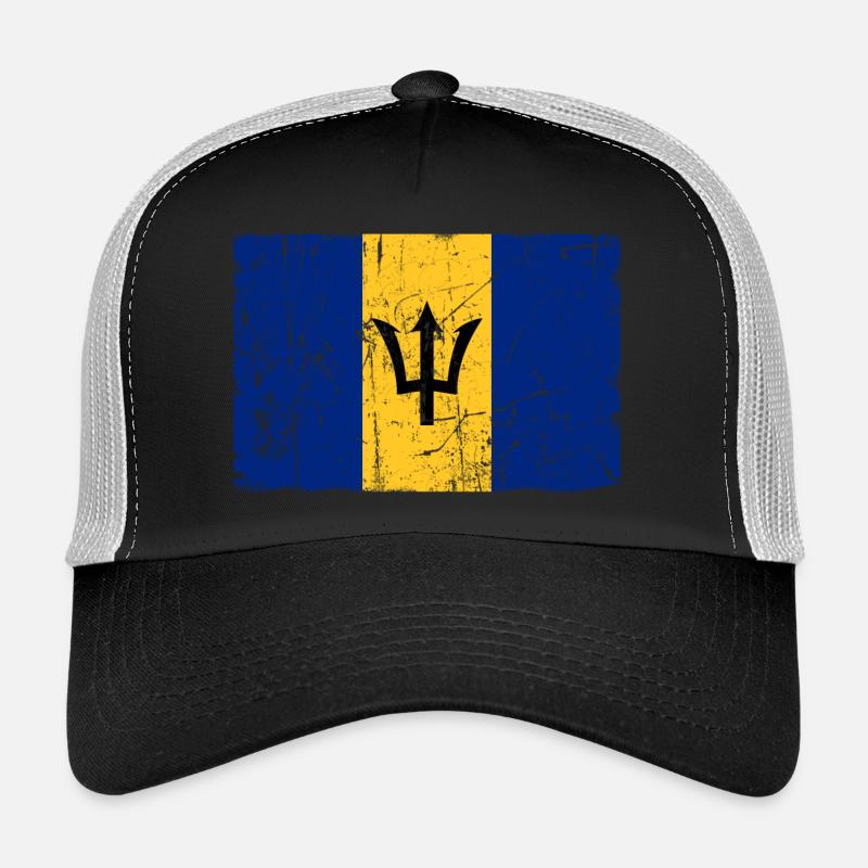 Barbados flag vintage effect Trucker Cap