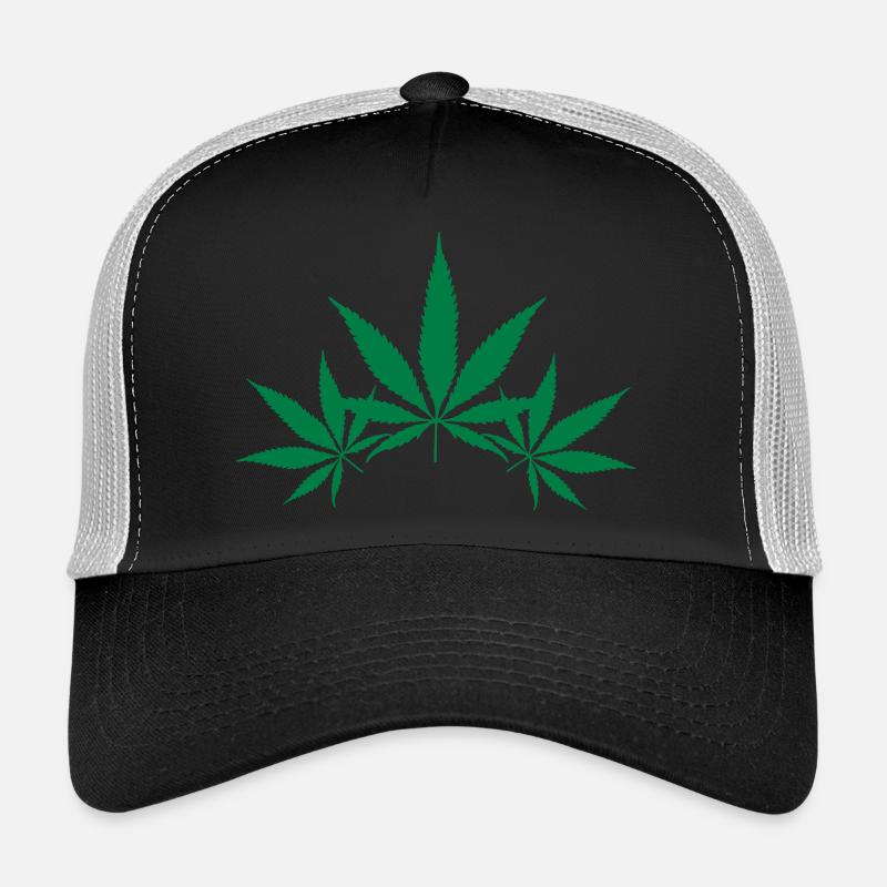 cannabis leaf ganja weed hash weed Trucker Cap