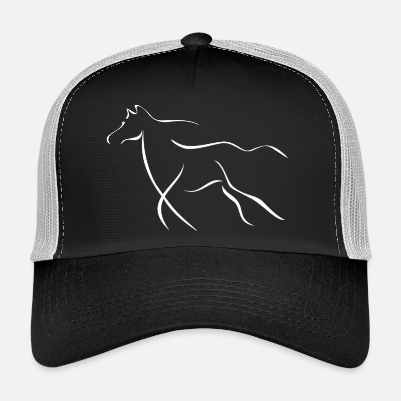 Cheval élégant - Casquette trucker  - noir/gris pierre