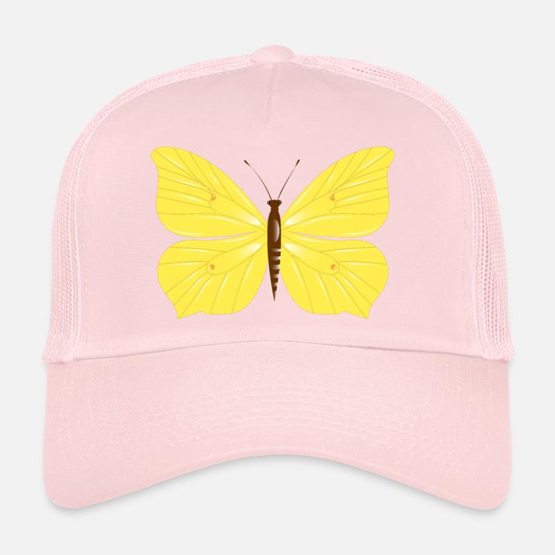 Papillon citron dessiné à la main Casquette trucker 