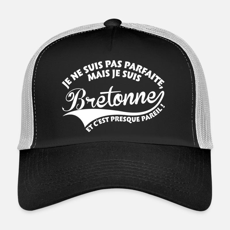 Parfaite Bretonne - Casquette trucker  - noir/gris pierre