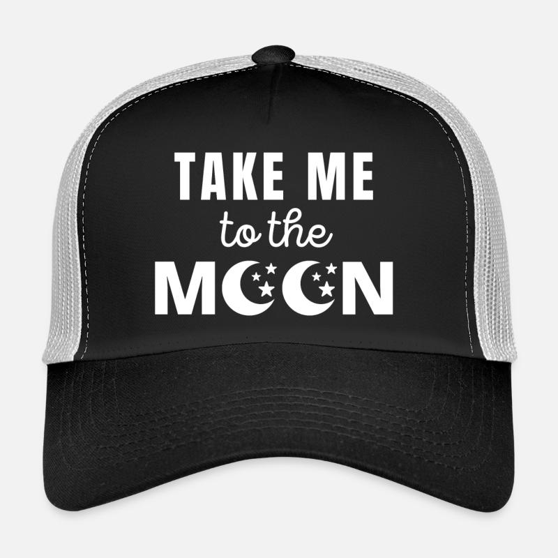 Mond, Planet, Himmelskörper - Trucker Cap - Schwarz/Steingrau