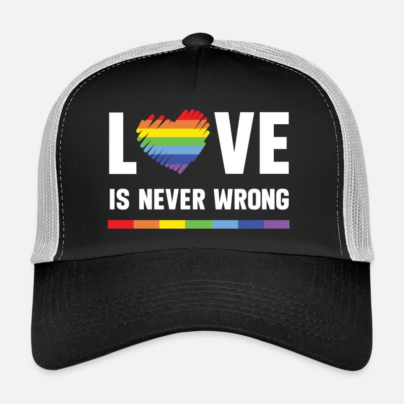 LGBT Pride Month - Love is Never Wrong Trucker Cap