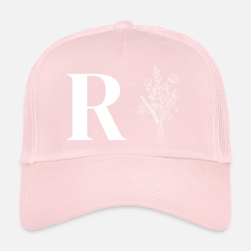 Lette R fleurs minimalistes Casquette trucker 