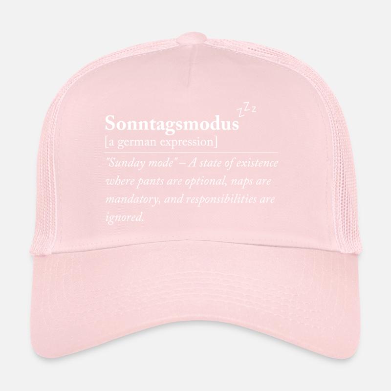 Sonntagsmodus - Lustiger deutscher Ausdruck Trucker Cap