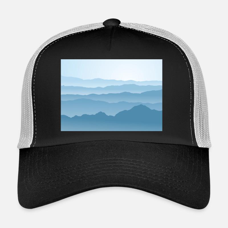 Montagnes en bleu Casquette trucker 
