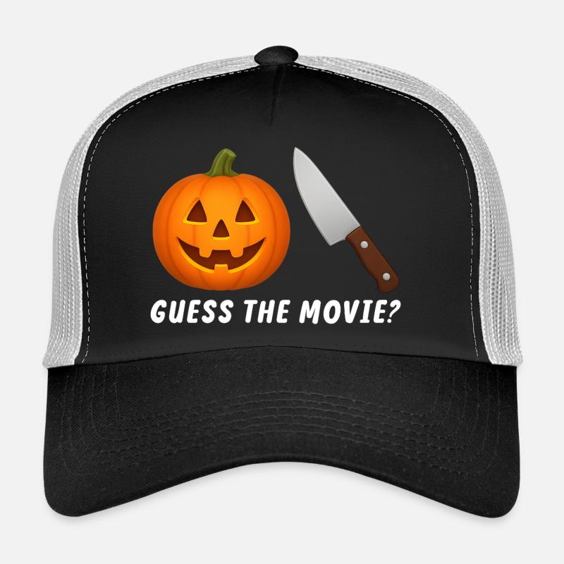 Citrouille Jack-O-Lantern avec couteau Casquette trucker 