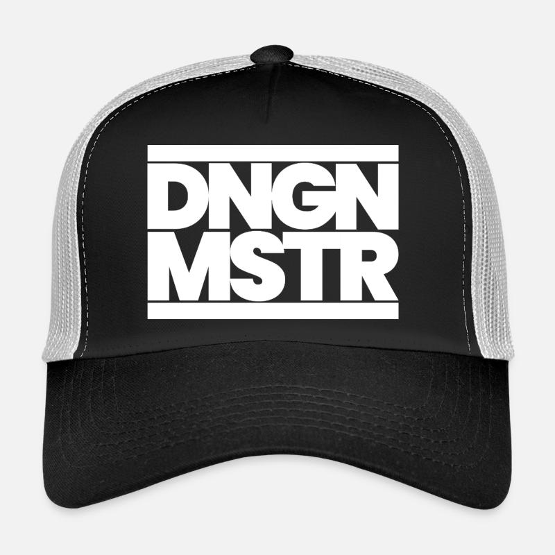DNGN MSTR – RPG Game Master Minimal Design White - Trucker Cap - Schwarz/Steingrau