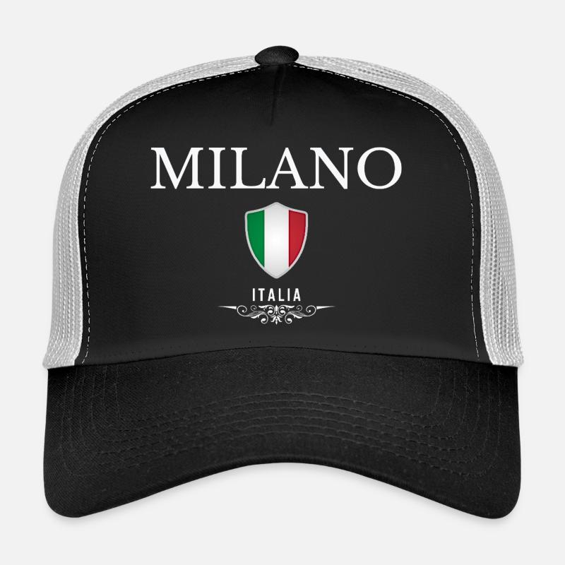 Milan Italy, elegant minimalist design Trucker Cap
