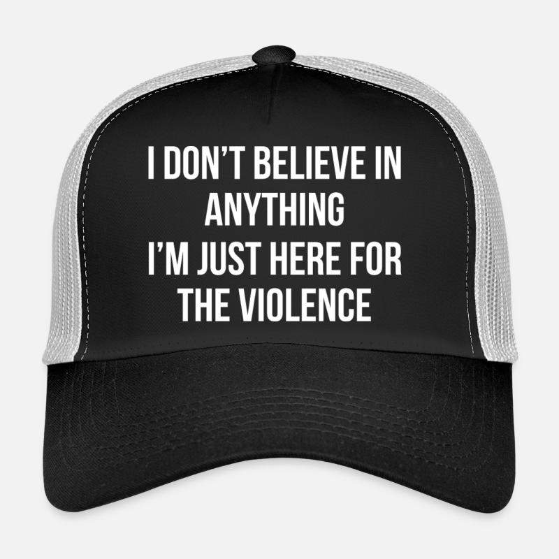 Black and white text statement Trucker Cap