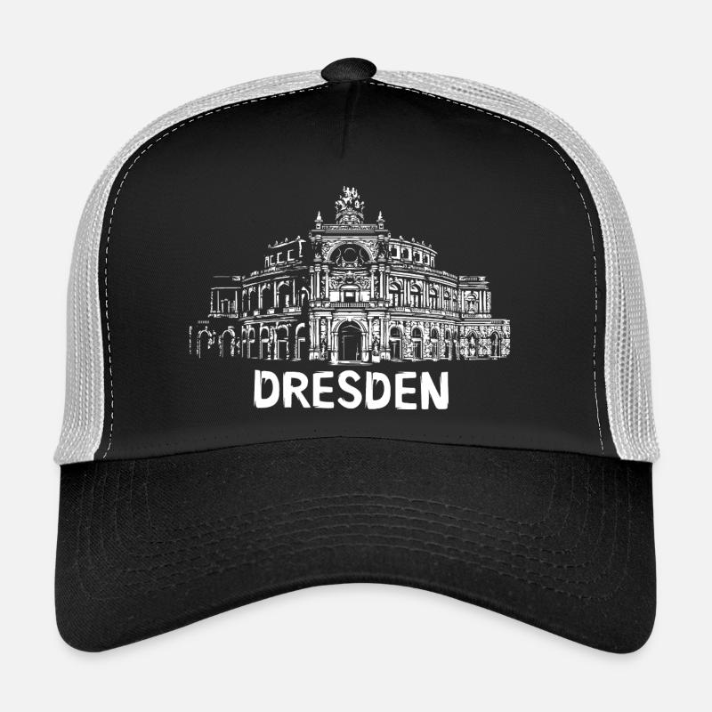 Dresde Semperoper Illustration Casquette trucker 