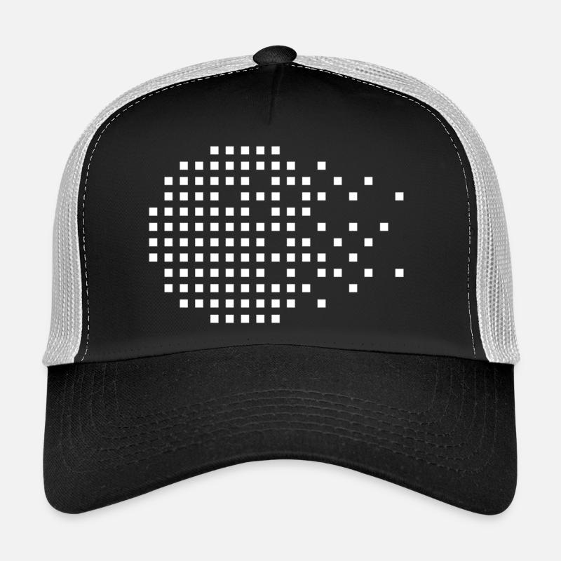 Pixel Mosaic Grid Trucker Cap