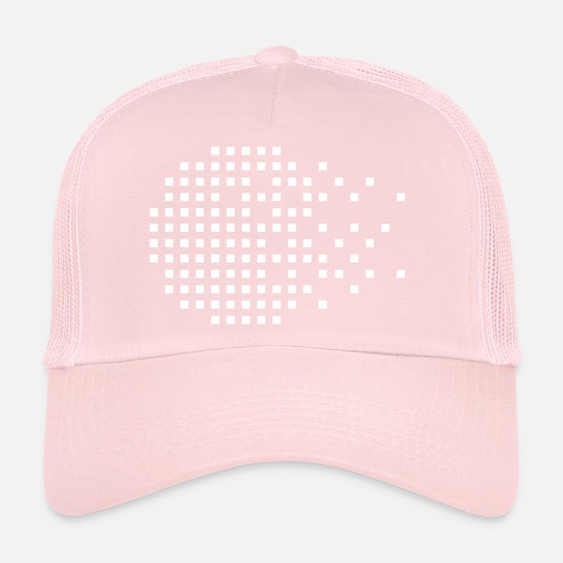 Pixel Mosaic Grid Trucker Cap