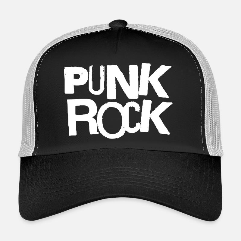 Punk Rock Bold Typography Trucker Cap