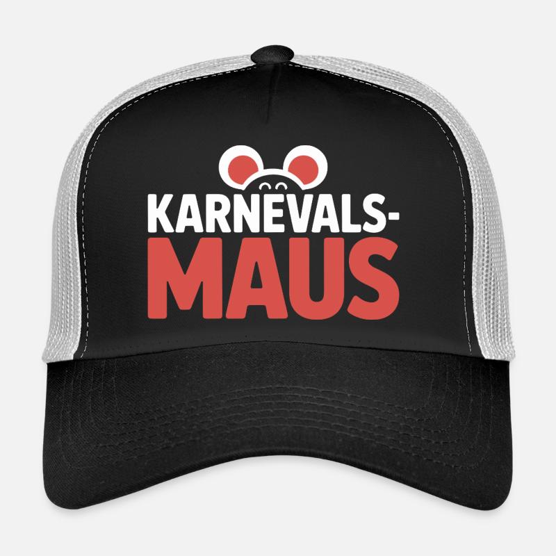 Karnevalsmaus Karneval Köln Kölner Karnevals Maus - Trucker Cap - Schwarz/Steingrau