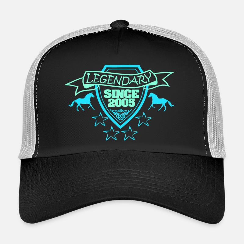 Pferd 2005 - Trucker Cap - Schwarz/Steingrau
