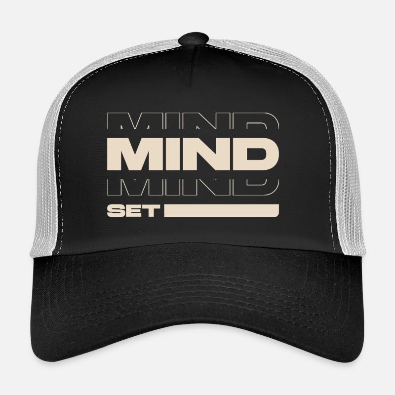 Mindset – Motivation & Success Mentality Statement - Trucker Cap - Schwarz/Steingrau