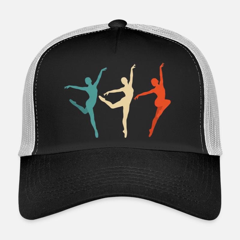 Dance silhouettes in three-color swing Trucker Cap