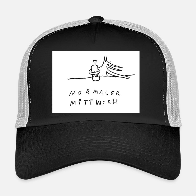 normaler_Mittwoch - Trucker Cap - Schwarz/Steingrau