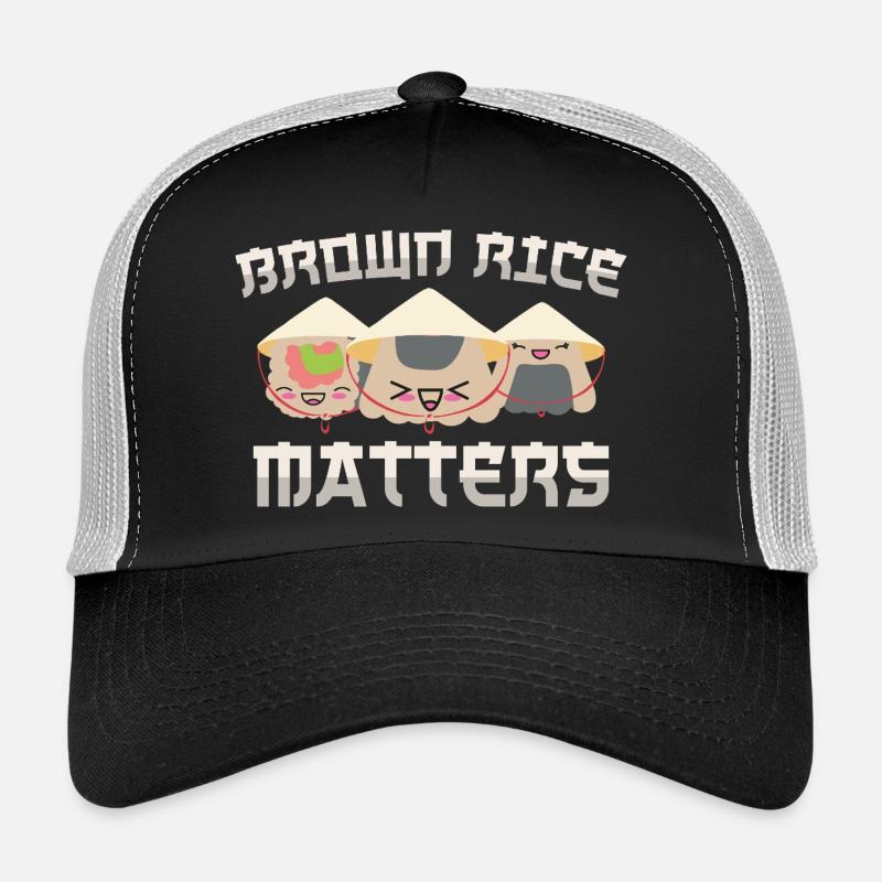 Reis Liebe Kochen Essene Spruch Brown Rice Matters Trucker Cap