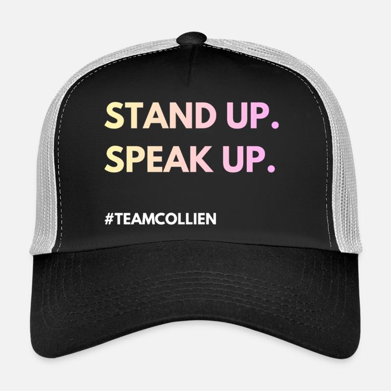 Stand Up, Speak Up - Trucker Cap - black/stone grey