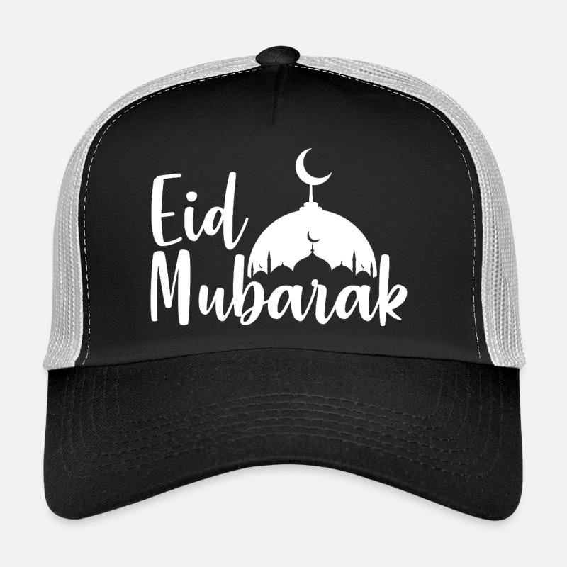 Eid Mubarak Mosque Silhouette Trucker Cap