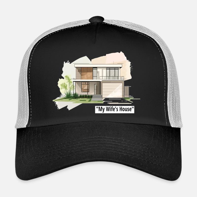 Ultramoderne Familienhausillustration Trucker Cap