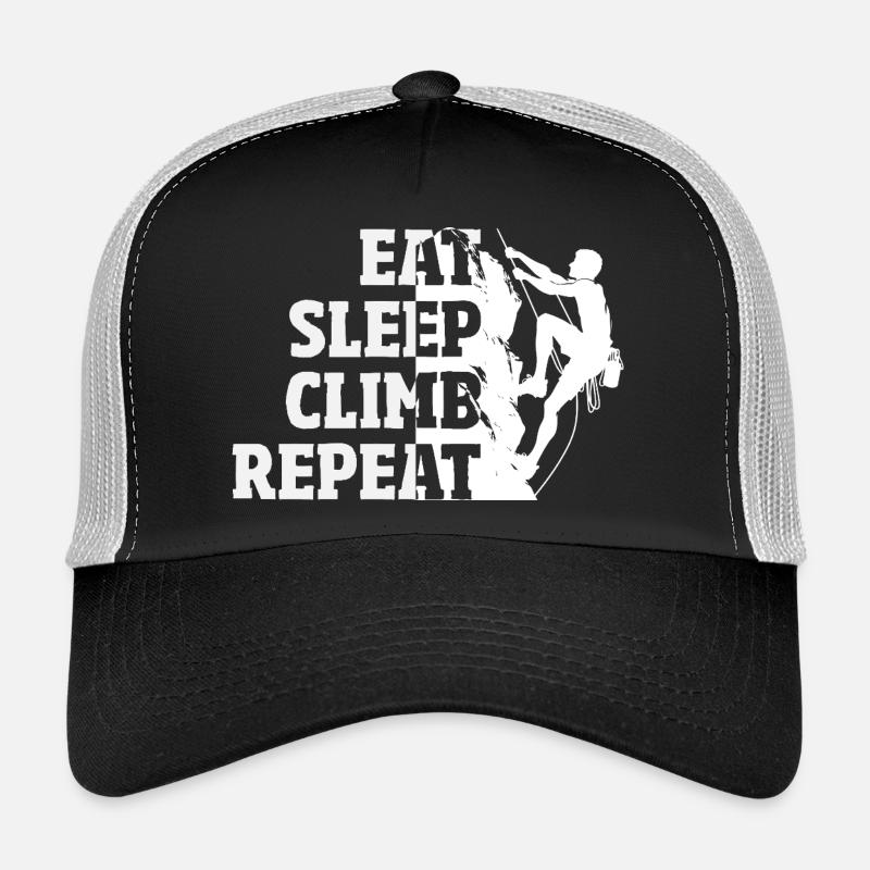 Eat Sleep Climb Repeat Klettern Spruch Trucker Cap