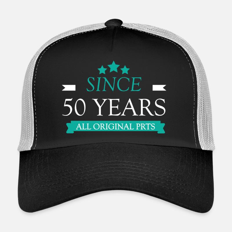 50. Geburtstag, seit 50 Jahren - Trucker Cap - Schwarz/Steingrau