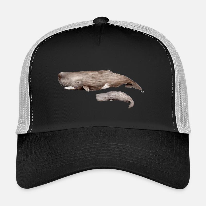 Cachalot - Pottwal - Pottwale - Trucker Cap - Schwarz/Steingrau