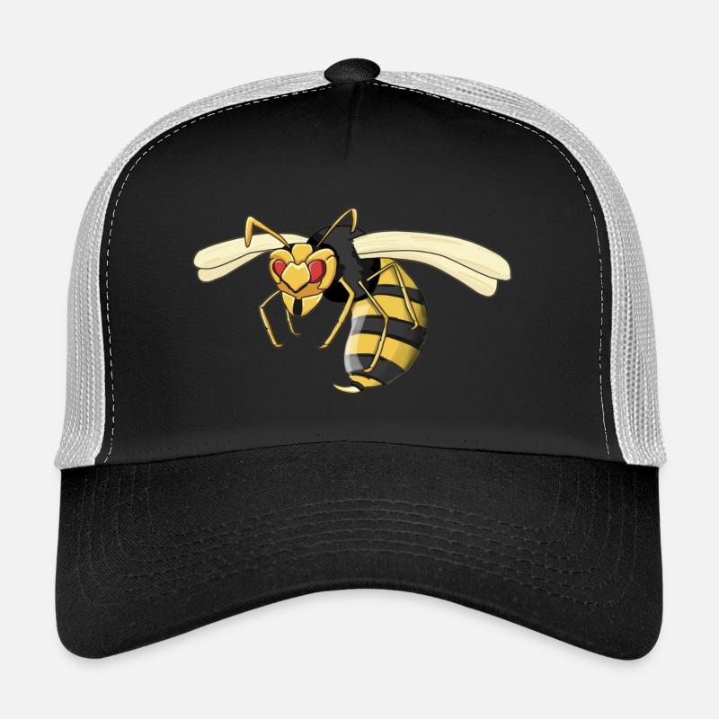 guêpe - Casquette trucker  - noir/gris pierre