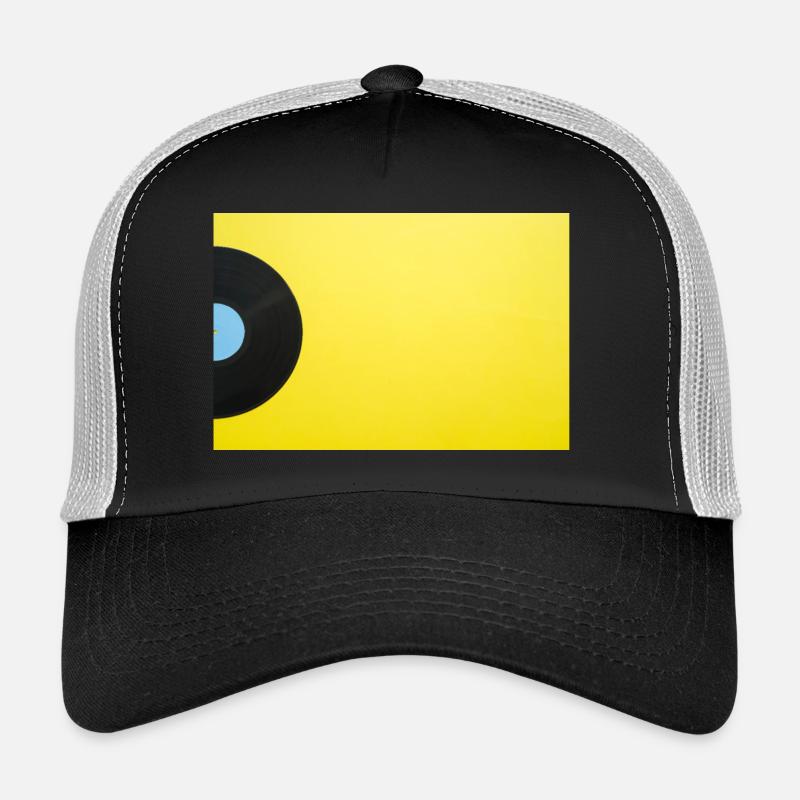 Vinyle - Casquette trucker  - noir/gris pierre