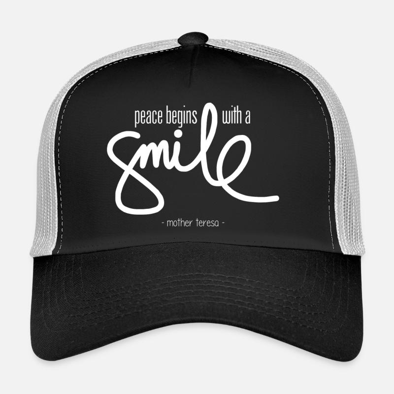 Peace begins with a smile (dark) Casquette trucker 