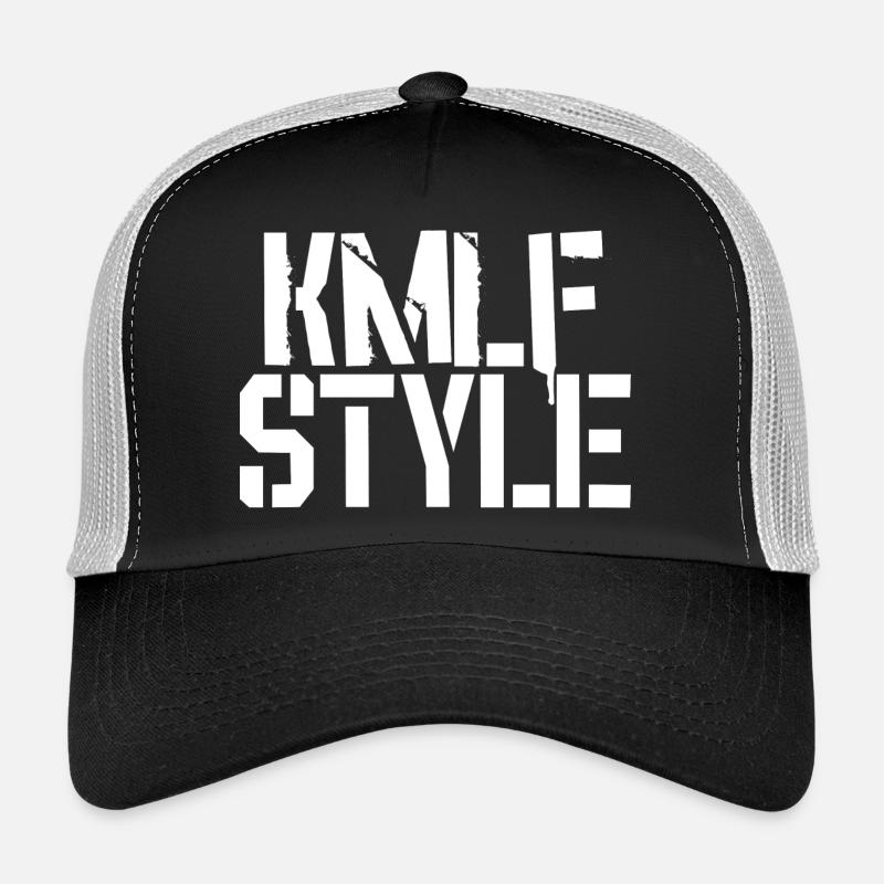 KMLF-STYLE-White - Trucker Cap - black/stone grey