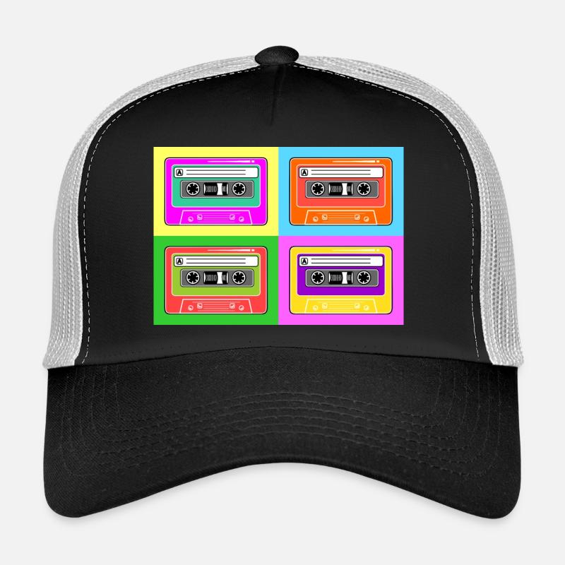 Cassette cassette pop art Casquette trucker 