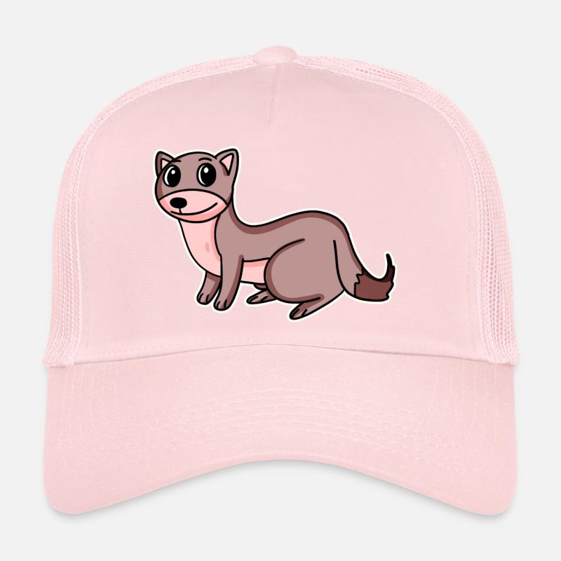 Weasel Motif Trucker Cap