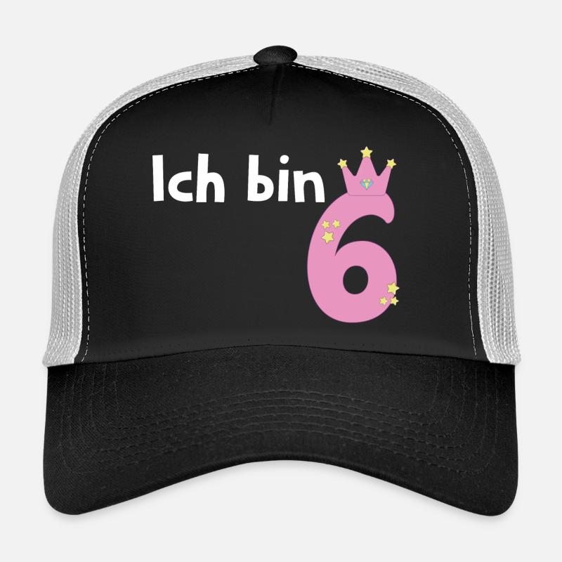 Ich bin schon 6 Mädchen 6 Jahre alt Trucker Cap