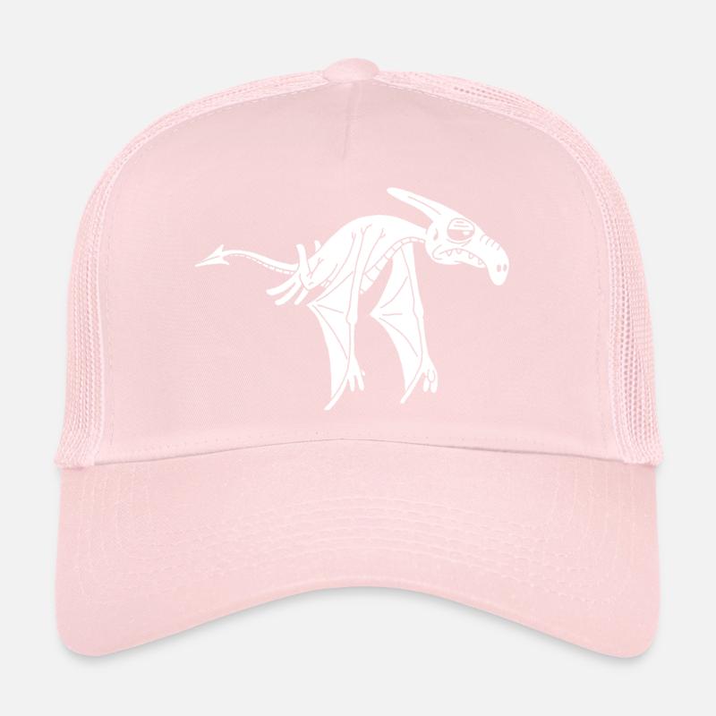 White Flying Dinosaur Trucker Cap
