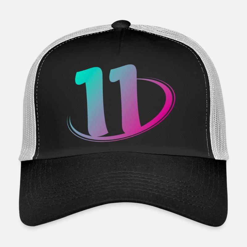 Numéro 11 multicolore Casquette trucker 