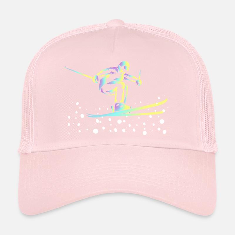 Neon Gradient Ski Jumping Trucker Cap