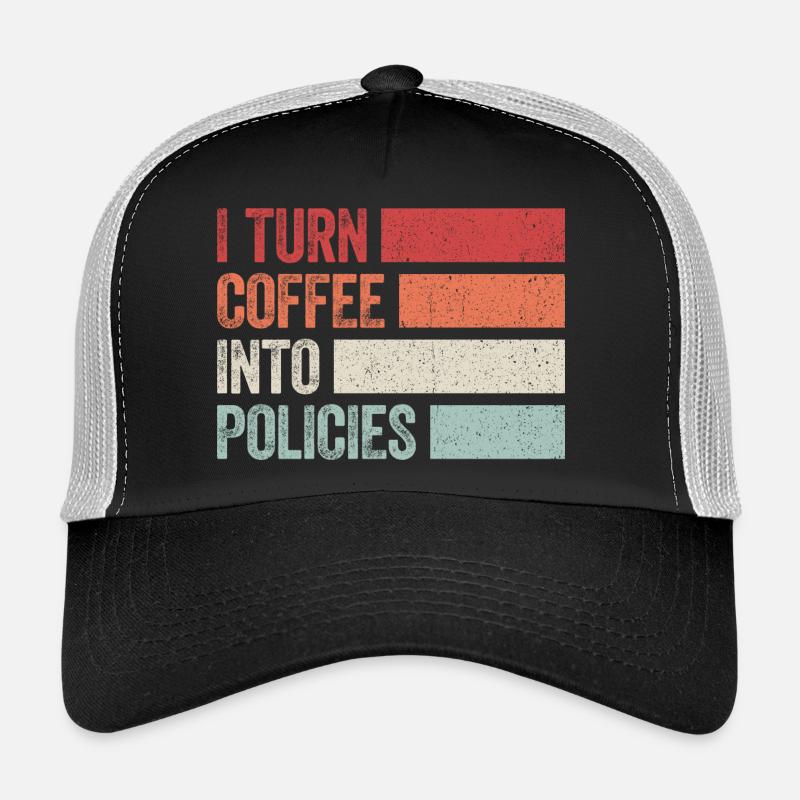 Kaffee trifft Versicherung – mit Humor Trucker Cap