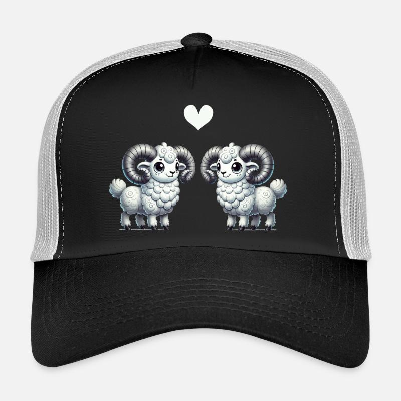 widder cartoon love Trucker Cap