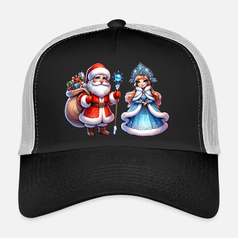 Ded Moroz Snegurotschka russischer Weihnachtsmann Trucker Cap