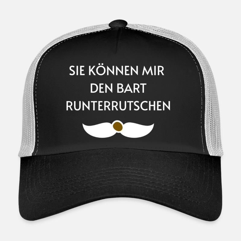 Sie können mir den Bart runterrutschen - Trucker Cap - Schwarz/Steingrau