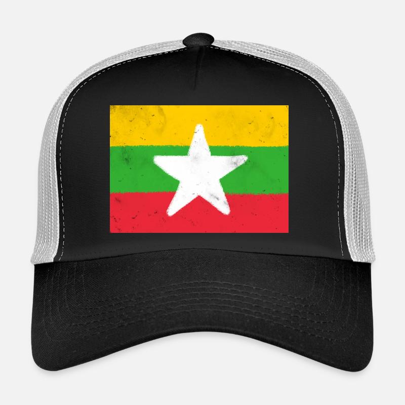 Drapeau du Myanmar Casquette trucker 