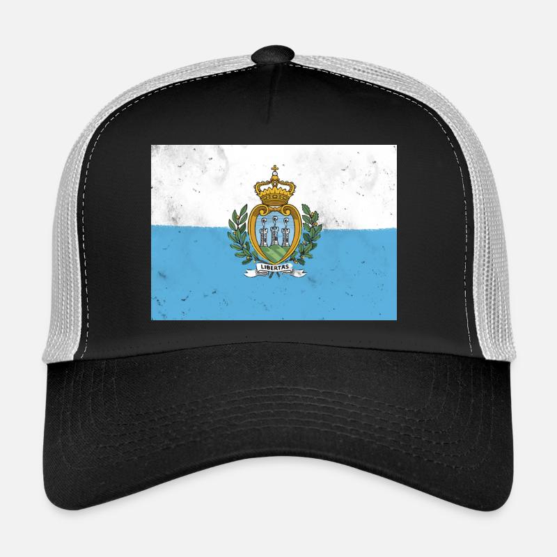 Drapeau de Saint-Marin Casquette trucker 