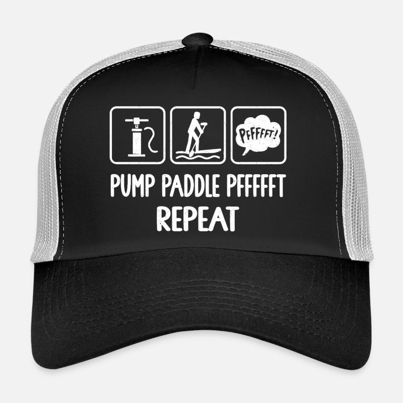 Stand Up Paddling, Stand Up Paddle, SUP Paddler, - Trucker Cap - black/stone grey