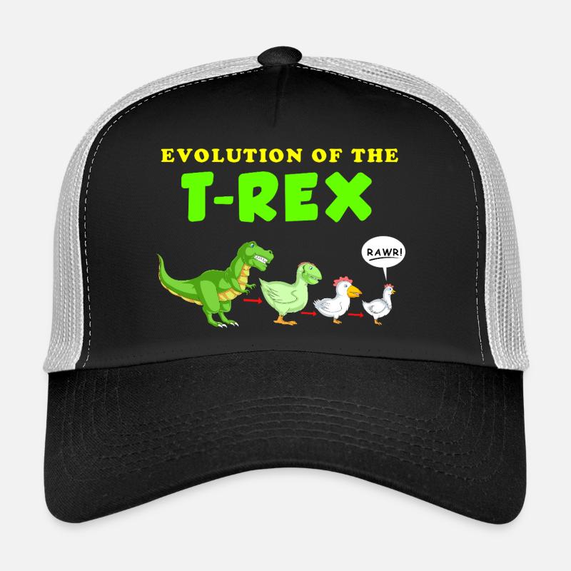 Dinosaurier - Trucker Cap - Schwarz/Steingrau