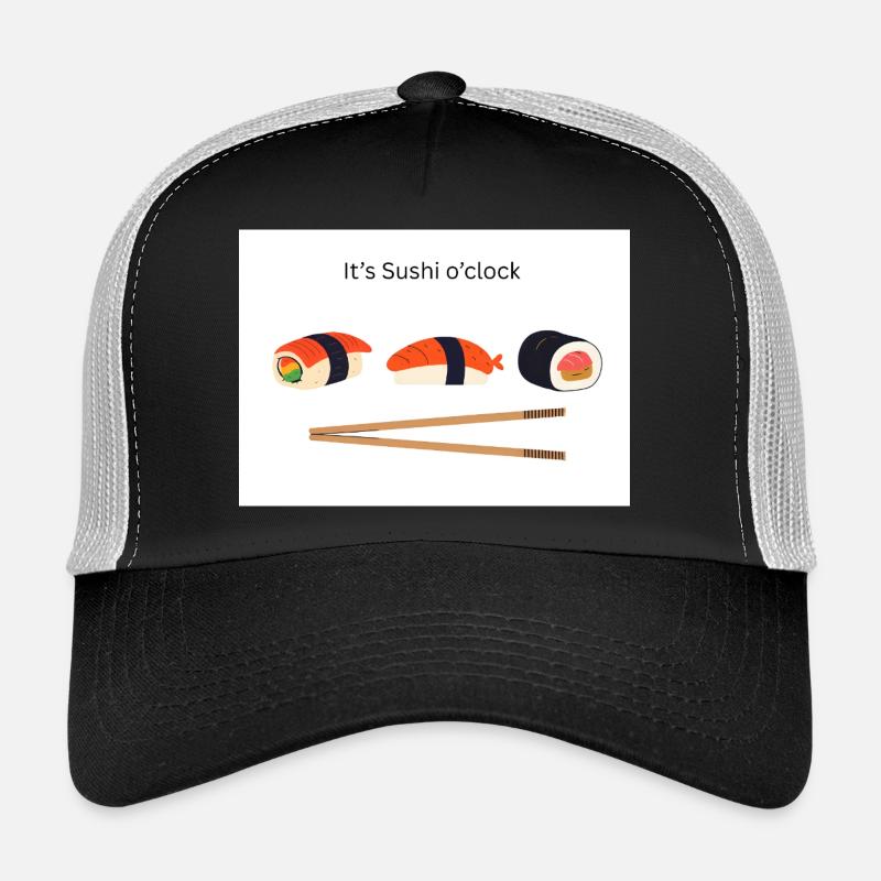It's Sushi o'clock  - Trucker Cap - Schwarz/Steingrau