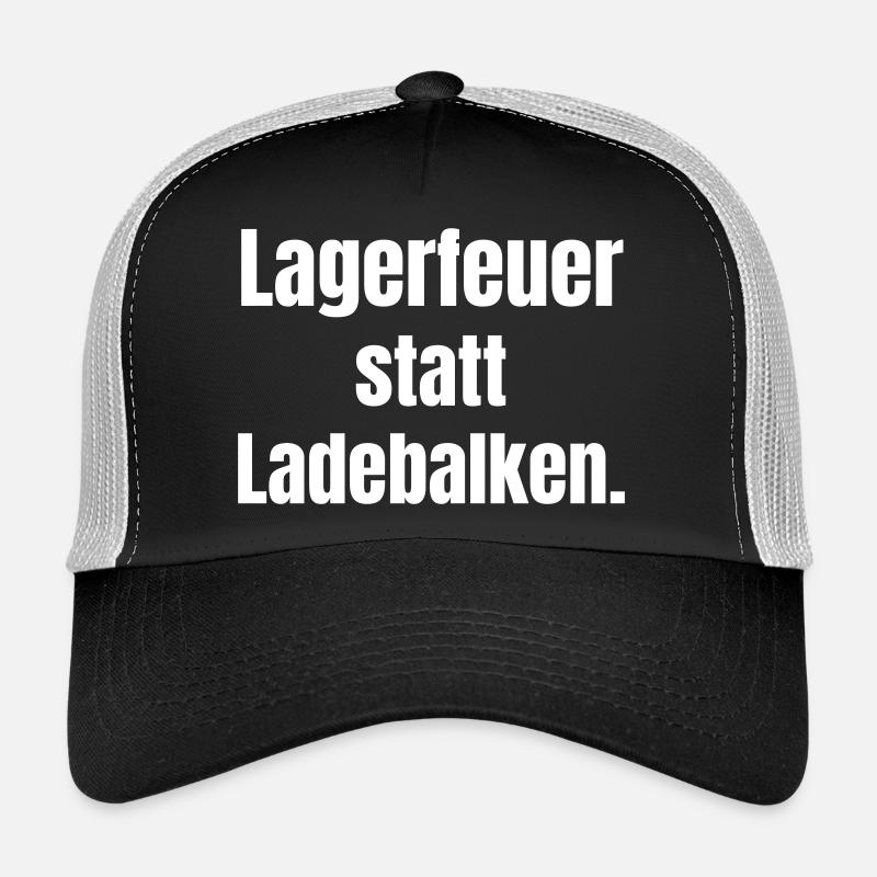 Campfire instead of loading beams Trucker Cap